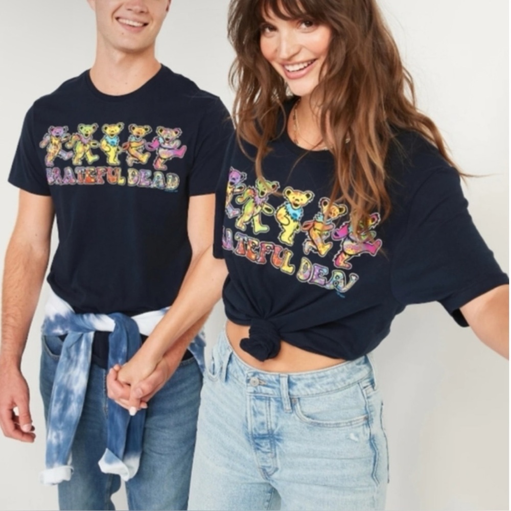 Grateful Dead Band Tee Large Navy short sleeve t-shirt dancing bears festival